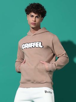 Griffel - Bubble Logo Regular Fit Camel Hoodie