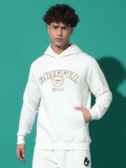 Griffel - Cute Teddy Regular Fit Off White Hoodie