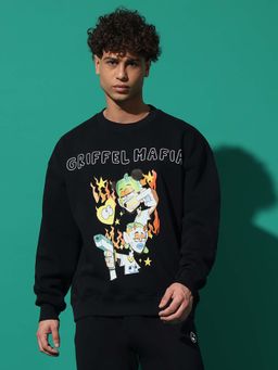 Griffel - Mafia Oversized Black Sweatshirt