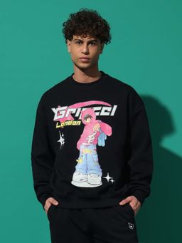 Griffel - Cool Kid Oversized Black Sweatshirt