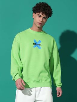 Griffel - Bunny Oversized Parrot Green Sweatshirt