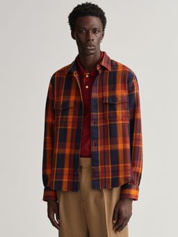 GANT - Men Brown Checked Regular Fit Shirt