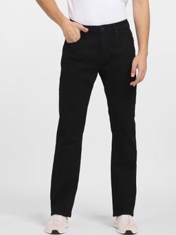 Jack & Jones - Black Low Rise Clark Straight Fit Jeans