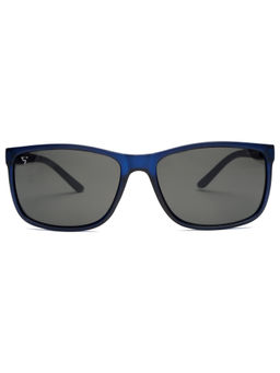 SunVoir - Polycarbonate Sunglass UV 400 Black Lens Men & Women Rectangular Sunglasses - SUNVOIR-011-C1