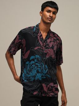 Mufti - Black Floral Men Shirt
