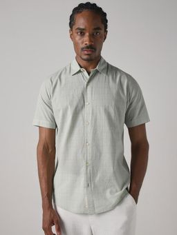 Mufti - Light Green Men Shirt