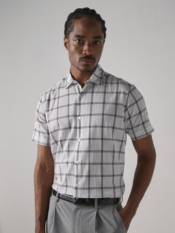Mufti - White Checks Men Shirt
