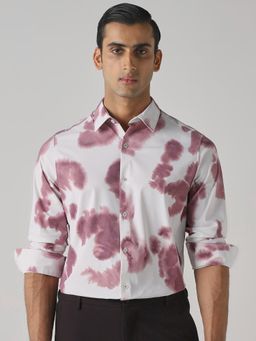 Mufti - Pastel Tie and Dye Men White Shirt