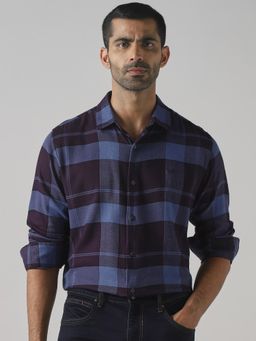 Mufti - Rich Navy Blue Checks Men Shirt