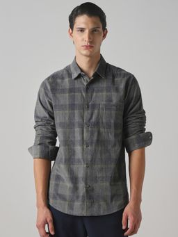 Mufti - Grey Checks Men Shirt