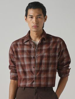 Mufti - Rich Brown Checks Men Shirt