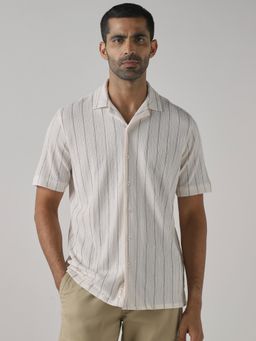 Mufti - Off White Stripes Men Shirt