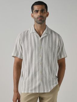 Mufti - Off White Stripes Men Shirt