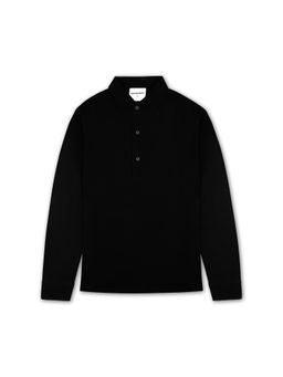 WAKE YOUR DREAMS - Long Sleeve Twilight Black Polo T-Shirt