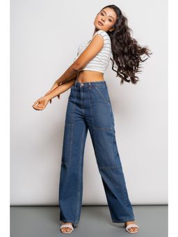 FREAKINS - Front Seam Straight Jeans