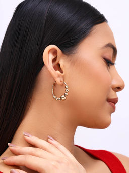 Priyaasi - Gold Plated Fashionary Mini Hoops Earrings
