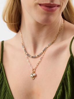 Accessorize London - Women's Beaded Charm Necklaces (Pack Of 2)