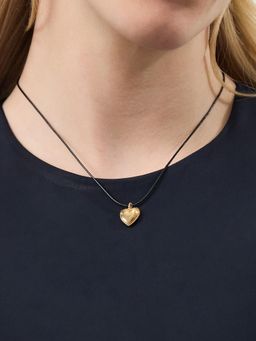 Accessorize London - Women's Heart Pendant Cord Necklace
