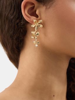 Accessorize London - Women's Flower Drop Earrings