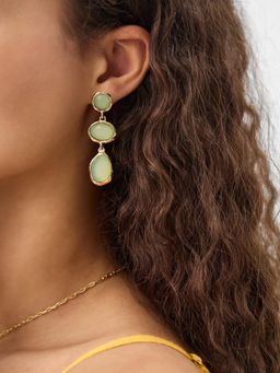 Accessorize London - Women's Triple Stone Drop Earrings