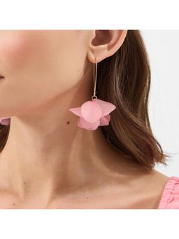 Accessorize London - Women's Frosted Flower Drop Earrings