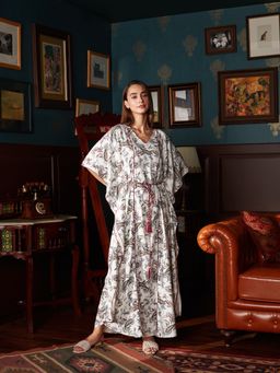 Dusk Attire - White Unhinged Passion Kaftan