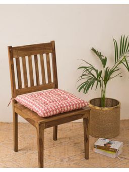 Fabindia - Red Cotton Printed Pushp Chair Pad