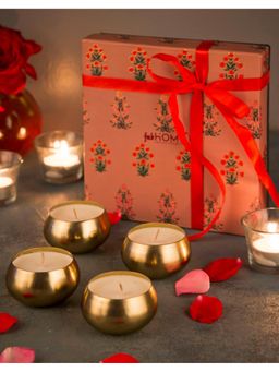 Fabindia - Gold Shalimar Metal Candles Gift Set