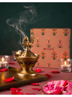 Fabindia - Gold Mehnoor Metal Peacock Fumer