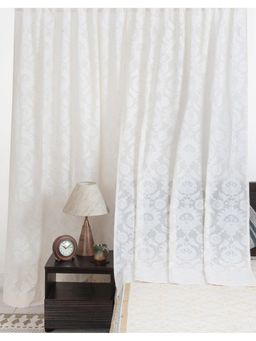 Fabindia - Natural Gulmarg Cotton Blend Cutwork Door Curtain