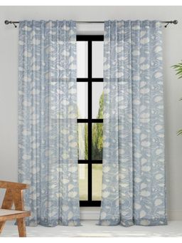 Fabindia - Blue Pankaja Cotton Woven Window Curtain