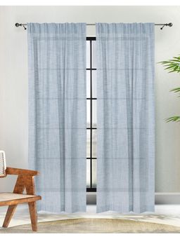 Fabindia - Nalika Blue Solid Door Curtain