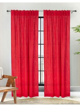 Fabindia - Nalika Pink Solid Door Curtain
