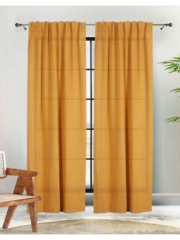 Fabindia - Orange Natali Solid Door Curtain