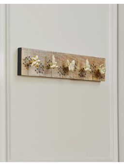 Fabindia - Brown Shalimaar Wood Casted 5 Peg Wall Hook