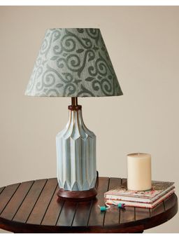 Fabindia - Blue Ceramic Rasika Glazed Table Lamp With Shade