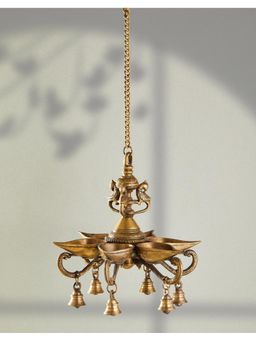 Fabindia - Antique Brass Mehnoor Hanging Bird Oil Diya