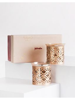 Fabindia - Raivath Tea Light Holders Gift Box Set Of 2