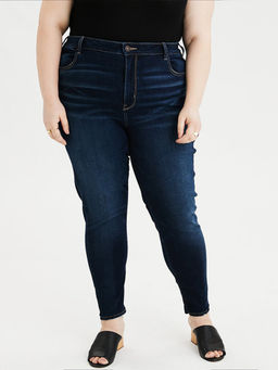 American Eagle - Navy Blue Solid Jeans