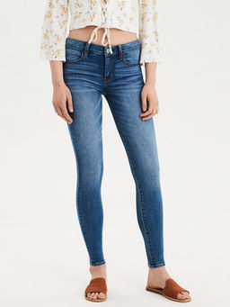 American Eagle - Women Blue Low Rise Jegging