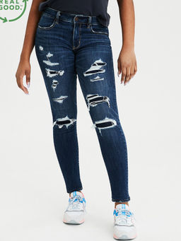 American Eagle - Blue Solid Jeans