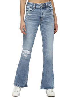 American Eagle - Blue Solid Straight Fit Jeans