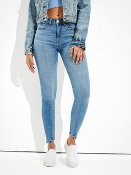 American Eagle - Women Blue Next Level Stretch High Rise Jegging