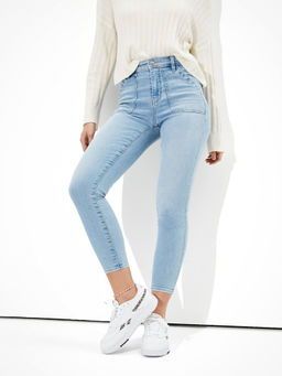 American Eagle - Blue Solid Plain Jeans