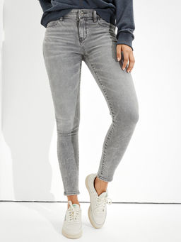 American Eagle - Women Grey Low Rise Jegging