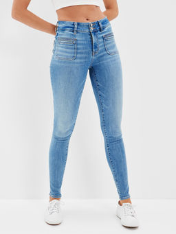 American Eagle - Women Blue Next Level Stretch High Rise Jegging