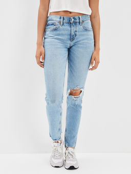 American Eagle - Women Ripped High Rise Skinny Kick Jeans