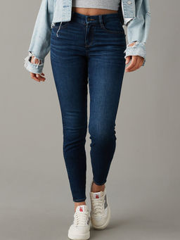 American Eagle - Women Blue Next Level Stretch High Rise Curvy Jegging