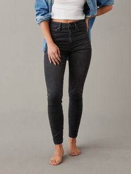 American Eagle - Women Black Super High Rise Jegging
