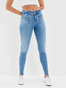 American Eagle - Women Blue High Rise Jegging